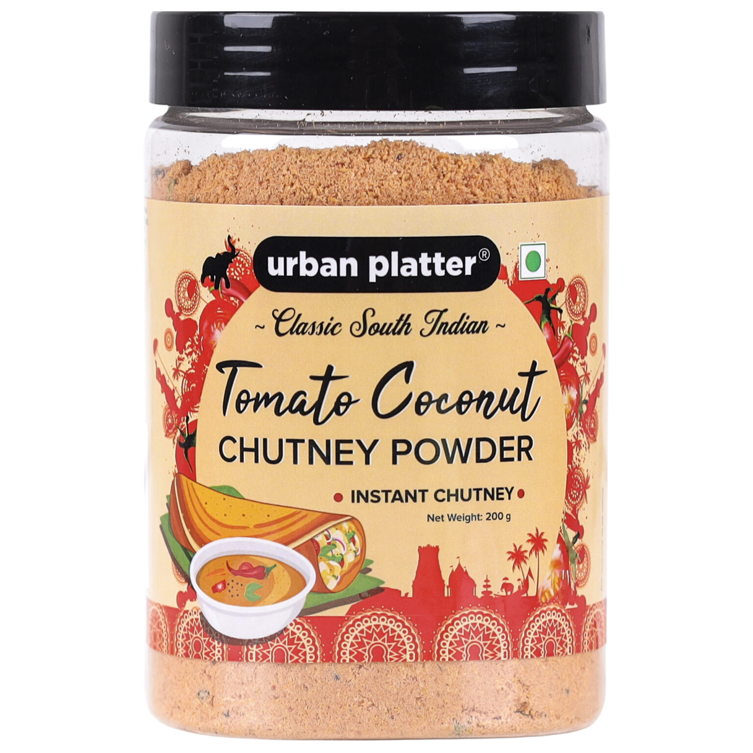 Urban Platter South Indian Style Instant Tomato Coconut Chutney Powder