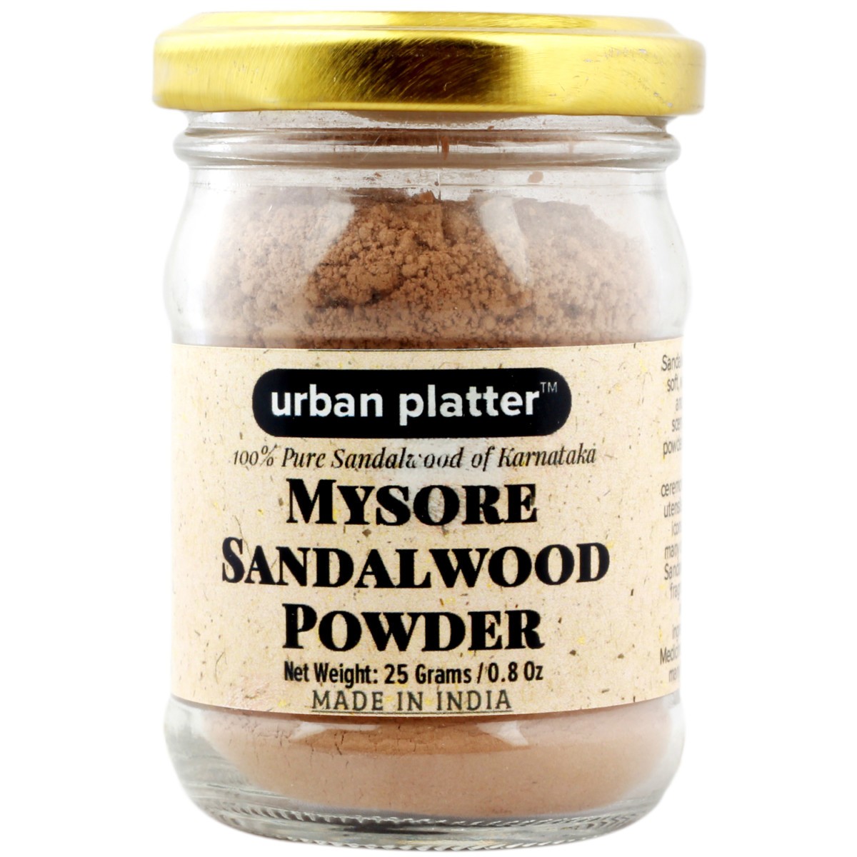 Mysore Sandal Sandalwood Powder Pack Size gram 125 gm