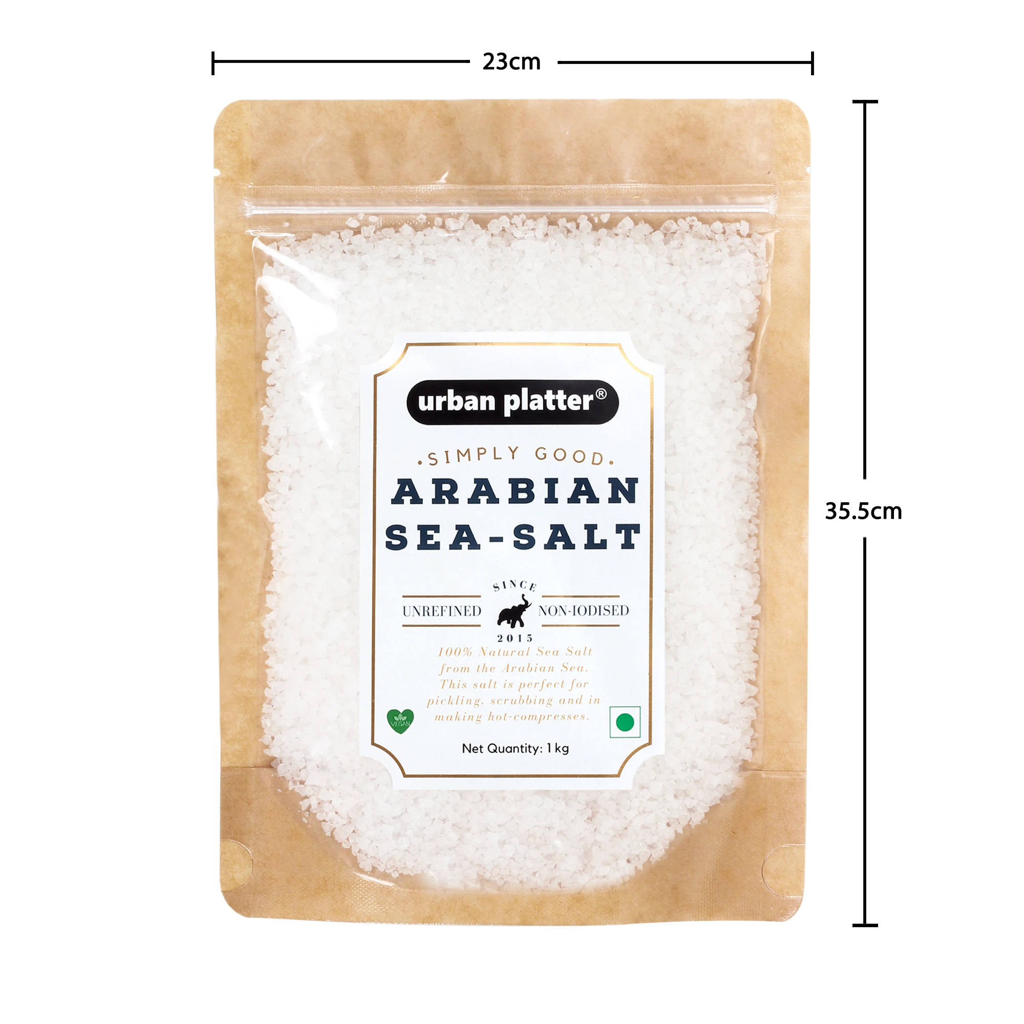 Organic Sea Salt Hand Colected 100% Natural Unrefined Premium Coarse Food  1kg