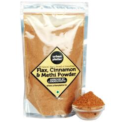 Urban Platter Flax, Cinnamon & Methi Powder, 250g [All Natural, Heart-friendly, Detoxifying]