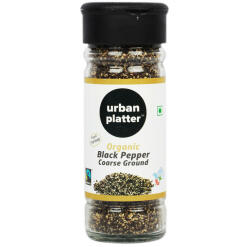 Urban Platter Organic Black Pepper Coarse Ground, 45g [Fairtrade & USDA Certified]