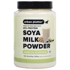 Urban Platter Vanilla Soya Milk Powder, 500g  [Plant-Based / Vegan Milk Alternative, Non-GMO & 25% Protein] Soy Milk Urban Platter