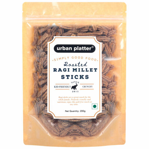 Urban Platter Roasted Ragi Millet Sticks (Nachani Chakli), 200g / 7oz [Crunchy, Spicy, Delicious] Chakli Urban Platter