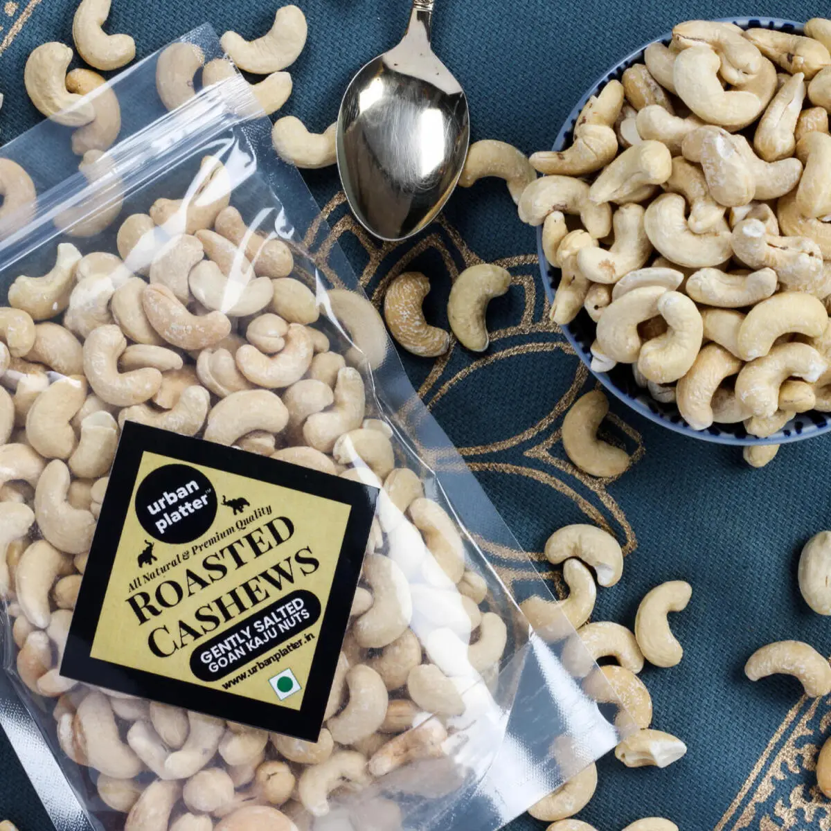 Urban Platter Roasted Salted Bold Cashew Nuts, 400g [All Natural and ...