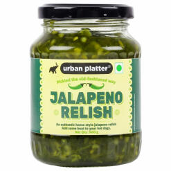 Urban Platter Jalapeno Relish, 360g [ Hot, Spicy & Pungent. Perfect Topping for Salads & Sandwiches.]
