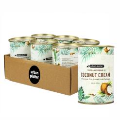 Urban Platter Coconut Cream, 400ml / 13.5fl.oz [Pack of 6, Unsweetened, First-Pressed, 22-24% Fat Content] Coconut Cream Urban Platter