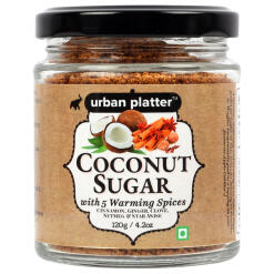 Urban Platter Coconut Sugar with 5 warming spices, 120g / 4.2oz [All Natural, Premium Quality, Healthy White Sugar Alternate] Powder Urban Platter