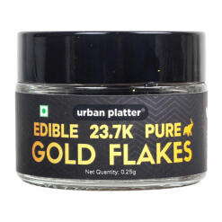 Urban Platter Vegan Edible & Genuine Pure 23.7K Gold Flakes, 0.25g [Luxuriously Perfect Garnish] Baking Urban Platter