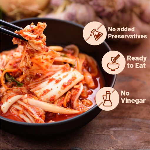 Urban Platter Kimchi Fermented Nappa Cabbage, 450g / 15.8oz [Raw, Organic & Vegan - Powered by Bombucha]