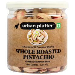 Urban Platter Whole Roasted Gently Salted Iranian Pistachios (Pista), 200g Pistachios Urban Platter
