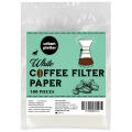 Urban Platter V60 White Coffee Filter Paper, Size – 7inch W x 5inch H [100 Sheets, Coffee Sock, Disposable, Hario Compatible] Coffee Filters Urban Platter