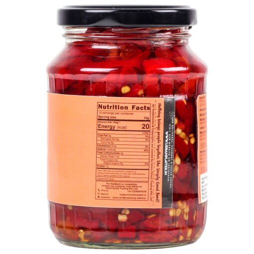 Urban Platter Red Paprika Slices, 350g [ Spicy, Tangy, Flavourful. Great Topping for Pizza, Tacos, Nachos. ]