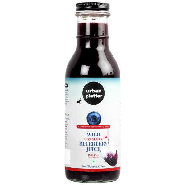 Urban Platter Wild Canadian Blueberry Juice, 375ml [Made from 100% Pure, Natural Wild Blueberries] Sharbat & Juice Urban Platter