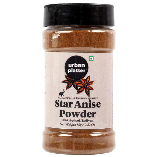 Urban Platter Star Anise Powder Shaker Jar, 80g / 2.82oz [Powdered Chakri Phool, Badiyan] Anise Urban Platter