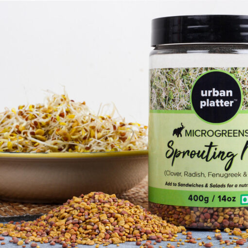 Urban Platter Microgreens Sprouting Mix, 400g / 14oz [Clover, Radish, Fenugreek & Alfalfa Seeds Mix] Microgreens Urban Platter 6