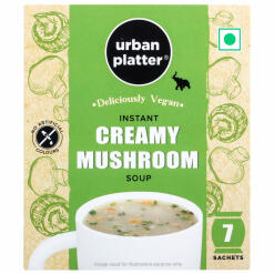 Urban Platter Vegan Instant Creamy Mushroom Cup Soup, 140g (7 Sachets) Soups Urban Platter