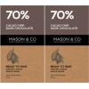 Mason & Co. 70% Cacao Chip Dark Chocolate, 60g (Pack of 2)