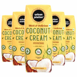Urban Platter Unsweetened Coconut Cream, 250ml [Pack of 21, 23% Fat Content, 100% Pure, Additive Free & Vegan] Coconut Cream Urban Platter