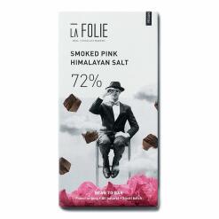 La Folie 72% Smoked Pink Himalayan Salt Chocolate Bar, 60g