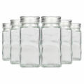 Urban Platter Mason Glass Jar with Wide Mouth Silver Cap, 100ml [Pack of 6, Mason Jars, Screw Caps, Microwave-Safe] Jar Urban Platter