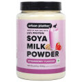 Urban Platter Strawberry Soya Milk Powder, 500g  [Plant-Based / Vegan Milk Alternative, Non-GMO & 25% Protein] Soy Milk Urban Platter