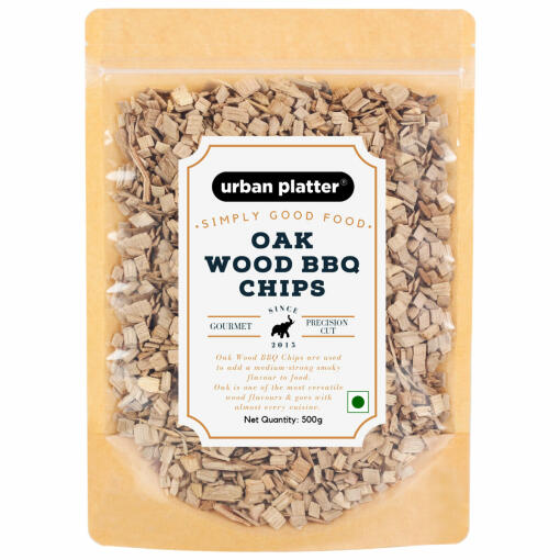 Urban Platter Oak Wood BBQ Chips, 500g [Gourmet Cooking Chips]