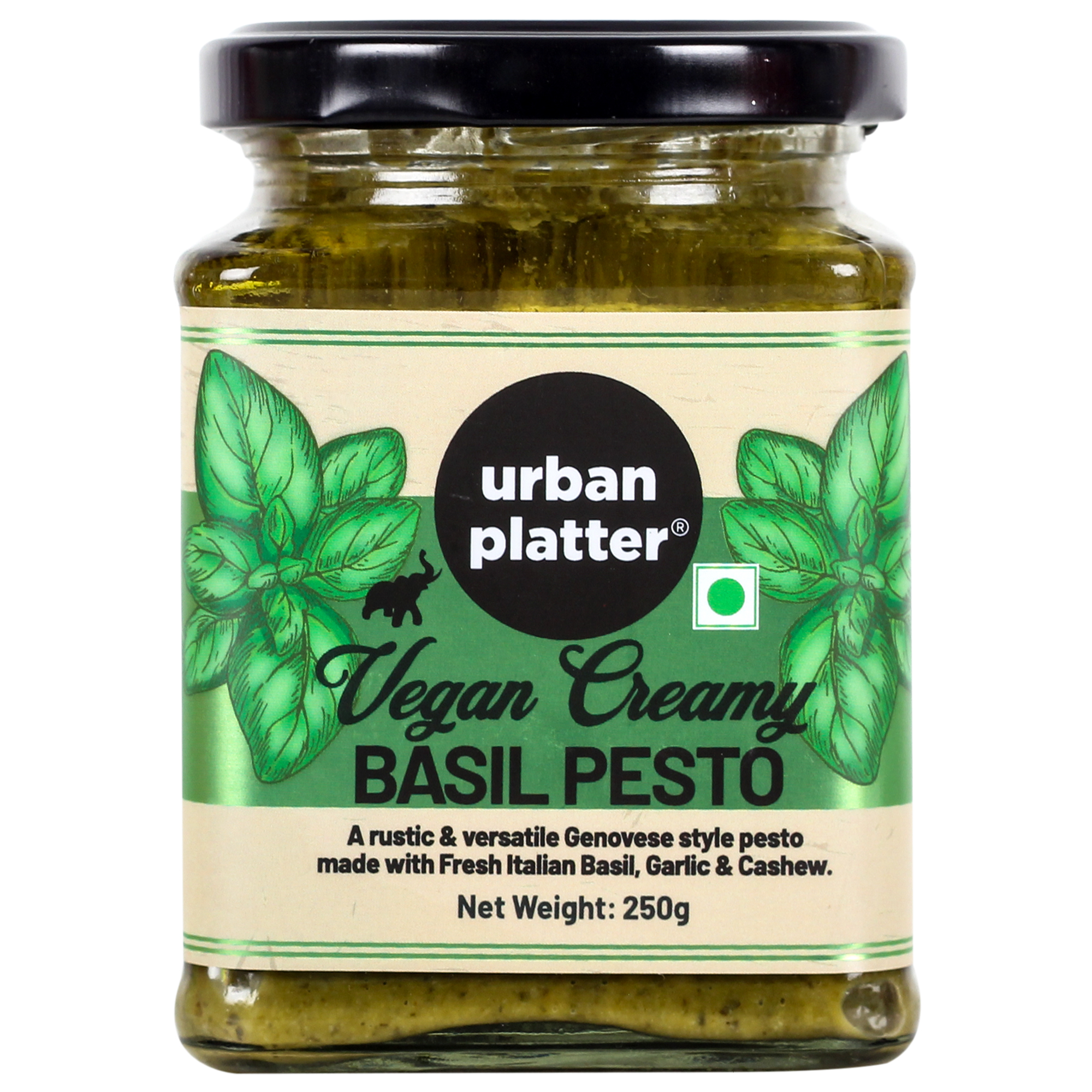 Urban Platter Creamy Basil Pesto 250g Perfectly Plant Based