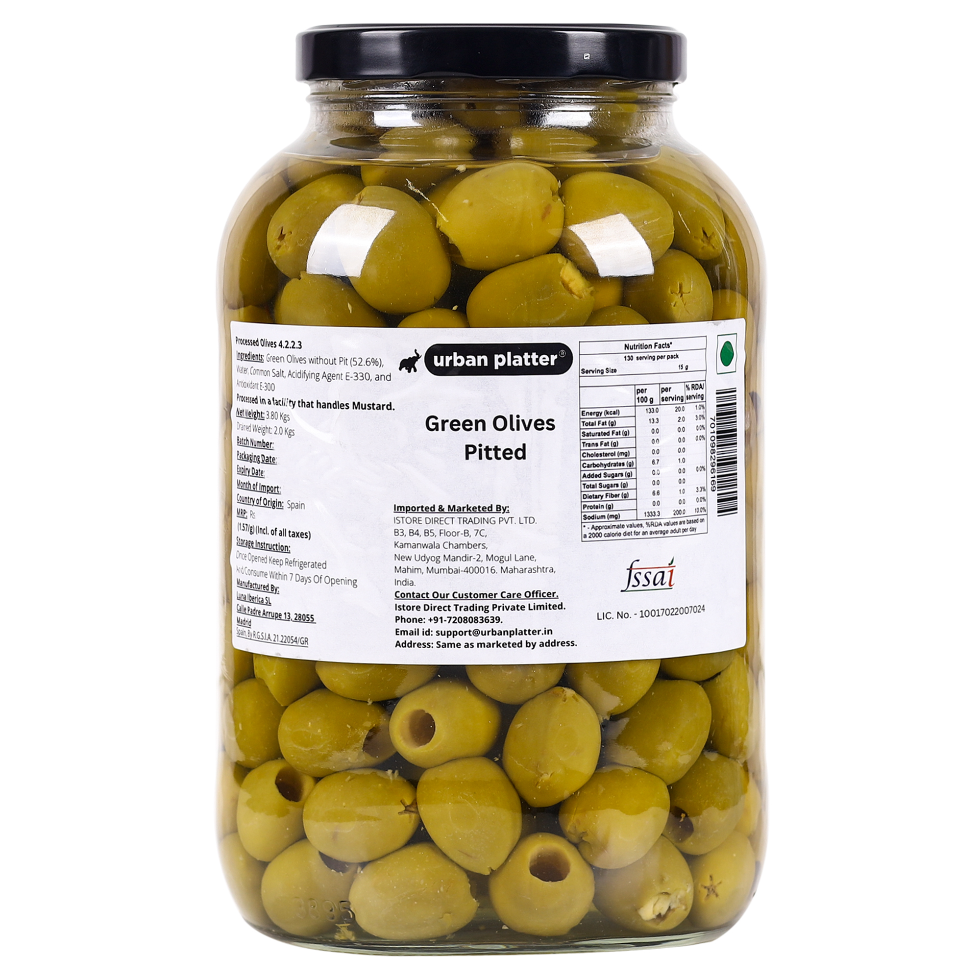 No Name Extra Large Pitted Ripe Olives - 398 ml